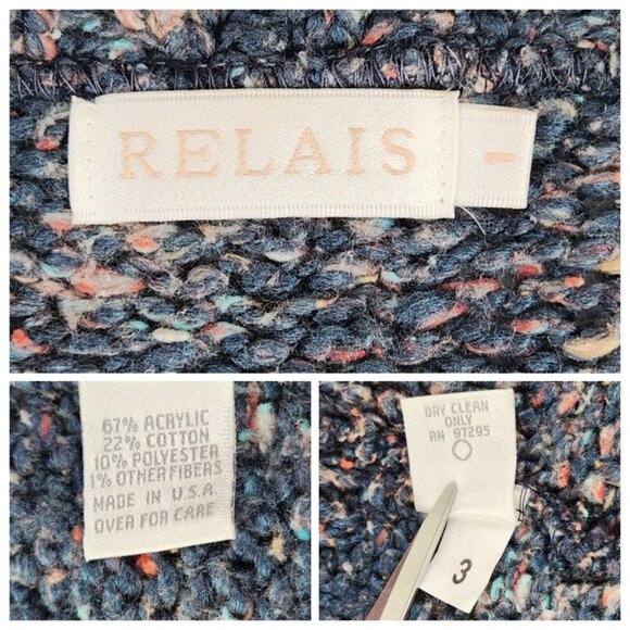 Anthropologie Relais Cardigan Sweater with Buttons Size 1 Blue - Picture 2 of 7